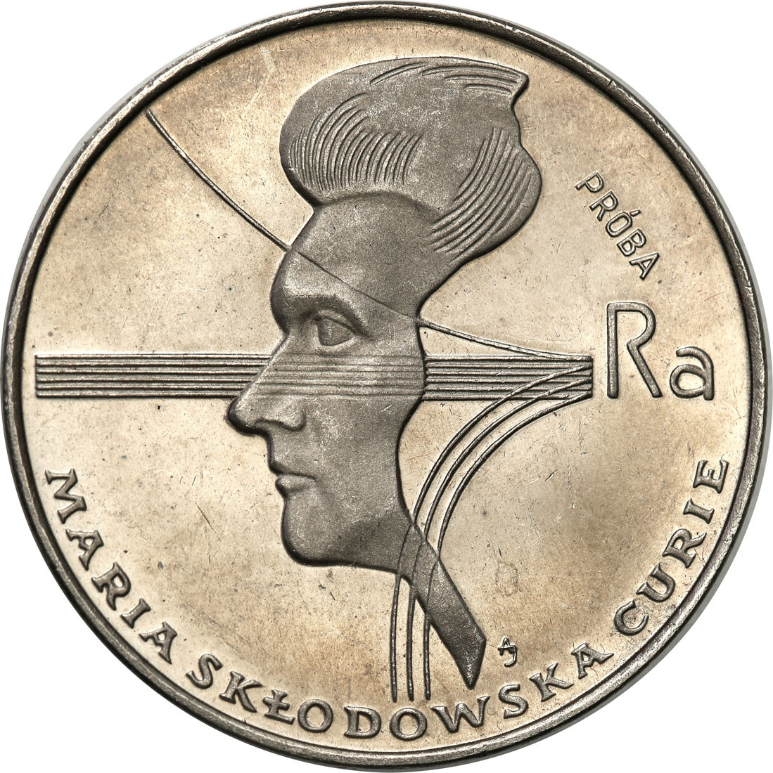 PRL. PRÓBA Nikiel 100 złotych 1974 Skłodowska